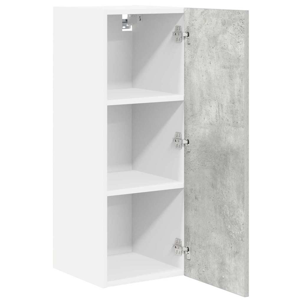 Hanging Cabinet with Shelf Riga 2 pcs Concrete Grey and White
